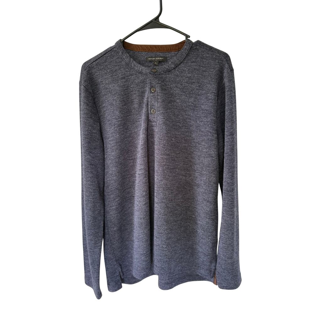Banana Republic Vintage Henley T-Shirt Gray Men's L